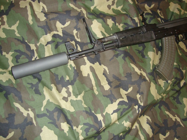 Steel   Parkerized Fake Suppressor for AK-47