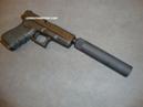 Fake Suppressor for 9mm Pistol 1/2x28 Threads