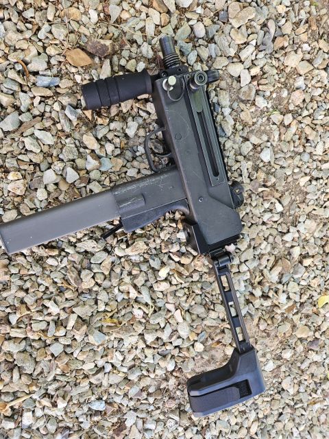 Rear rail mount Adapter and SB Tactical 1913 Folding Brace for MPA/ Vulcan .45 acp