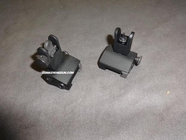 Tactical Flip Up Rail Mount Front and Rear Sights