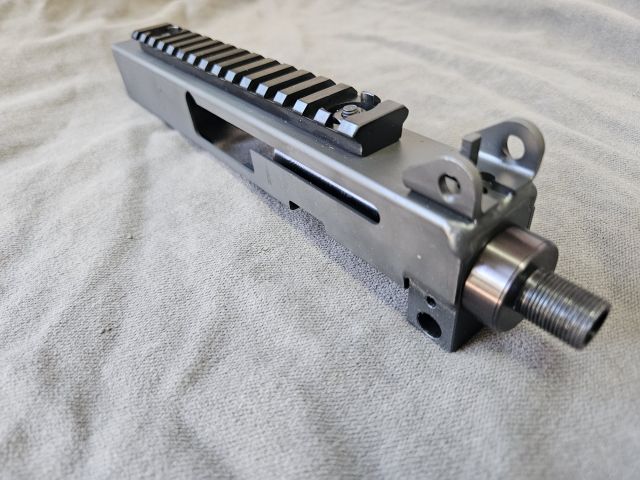 M11 9mm Right Side Cocking upper with Machined Rail and 1/2x28 Threads