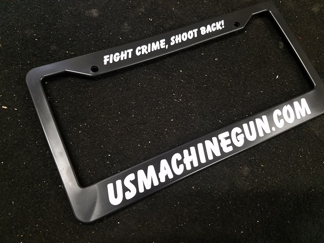 USMACHINEGUN License plate frame